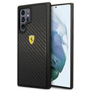 Etui i futerały do telefonów - Ferrari FEHCS22LFCAK S22 Ultra S908 czarny/black hardcase On Track Real Carbon FER000518-0 - miniaturka - grafika 1