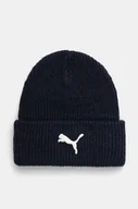 Czapki męskie - Puma czapka z domieszką wełny kolor czarny z grubej dzianiny 25495 - miniaturka - grafika 1