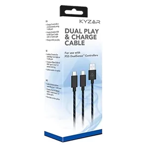 Kyzar Kyzar Play and charge cable for PS5 - Akcesoria do konsoli do gier - Sony Playstation 5 5031300055549 - Akcesoria do Playstation - miniaturka - grafika 1