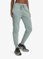 Spodnie damskie - Spodnie damskie Under Armour Rival Fleece Joggers - silica green/white - miniaturka - grafika 1