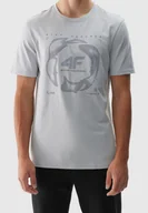 Koszulki męskie - Koszulka Męska 4F Sportowy T-shirt Szary Regular 4FWAW24TTSHM1587 Szary XXL - miniaturka - grafika 1