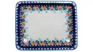 Ceramiczna taca do potraw Ceramika Bolesławiec - Tace i patery - miniaturka - grafika 1