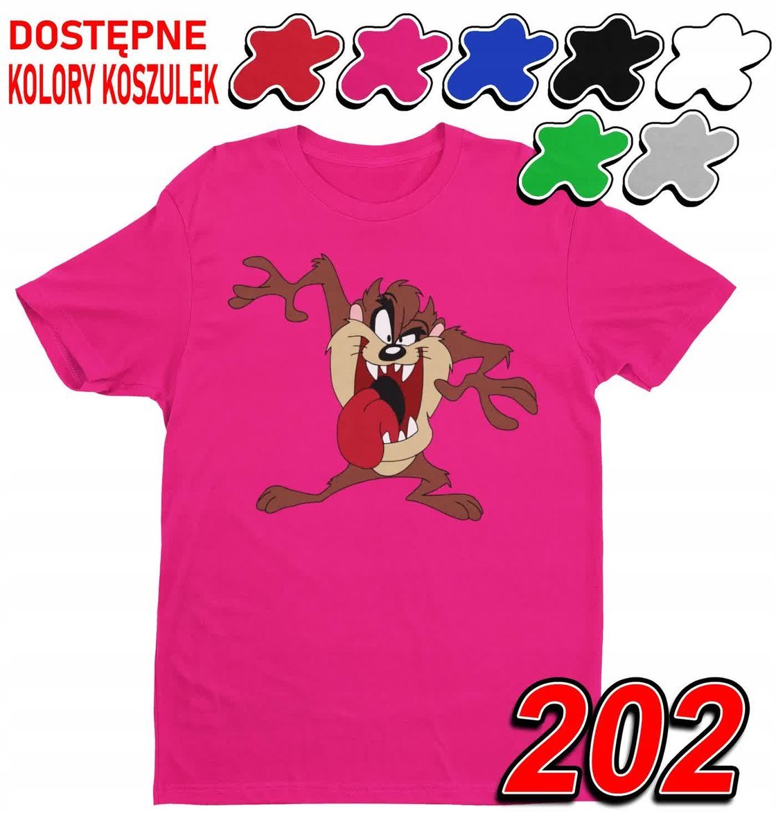 Dziecięca Koszulka T-Shirt Z Nadrukiem Taz Diabeł Tasmański-M 134-140