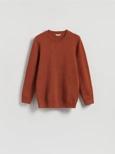 Reserved - Sweter z wiskozą - miedziany - Swetry męskie - miniaturka - grafika 1