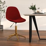 Krzesła - vidaXL Obrotowe krzesło stołowe winna czerwień obite aksamitem 333512 - miniaturka - grafika 1