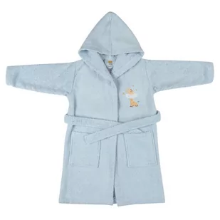 Szlafrok dziecięcy frotte z karpurem BABY dł. 140 cm niebieski - Szlafroki damskie - miniaturka - grafika 1