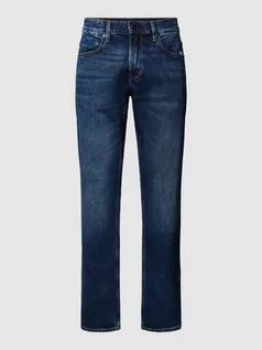 Spodnie męskie - Jeansy o kroju straight fit z wpuszczanymi kieszeniami model ‘Mosa’ - grafika 1