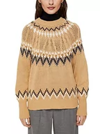 Swetry damskie - ESPRIT Sweter damski, khaki beżowy, XS - miniaturka - grafika 1