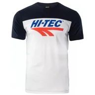 Koszulki sportowe męskie - Koszulka męska Hi-Tec Retro Rozmiar: M / Kolor: biały/niebieski - miniaturka - grafika 1