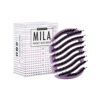 Sister Young MILA BV Mini szczotka do włosów z włosiem z dzika Liliac - Szczotki i grzebienie do włosów - miniaturka - grafika 1