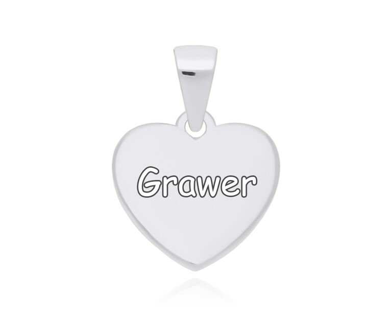 Zawieszka Srebrna Serce z Grawer Dla Kobiet Na Prezent 925 Wisiorek Damski