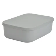 Pudła i pojemniki do przechowywania - Szary plastikowy pojemnik z pokrywką 24x18x8 cm – Homéa - miniaturka - grafika 1