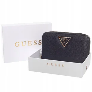Guess Portfel Damski Laurel Slg Medium Czarny - Portfele - miniaturka - grafika 1