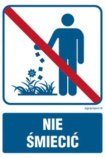 RB507 NIE ŚMIECIĆ, PN - PŁYTA PCV 1MM; (200X300MM) - Systemy ekspozycyjne i znaki informacyjne - miniaturka - grafika 1