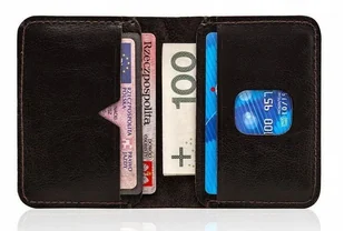 Portfel skórzany męski SLIM na karty monety Etui Pudełko GRATISY SOLIER - Portfele - miniaturka - grafika 1