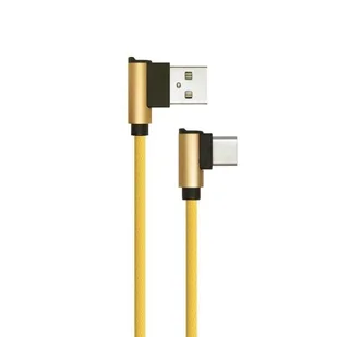 Przewód USB V-TAC Typ C 1M Wtyk Kątowy Złoty Seria Diamond VT-5362 - Ładowarki do telefonów - miniaturka - grafika 1