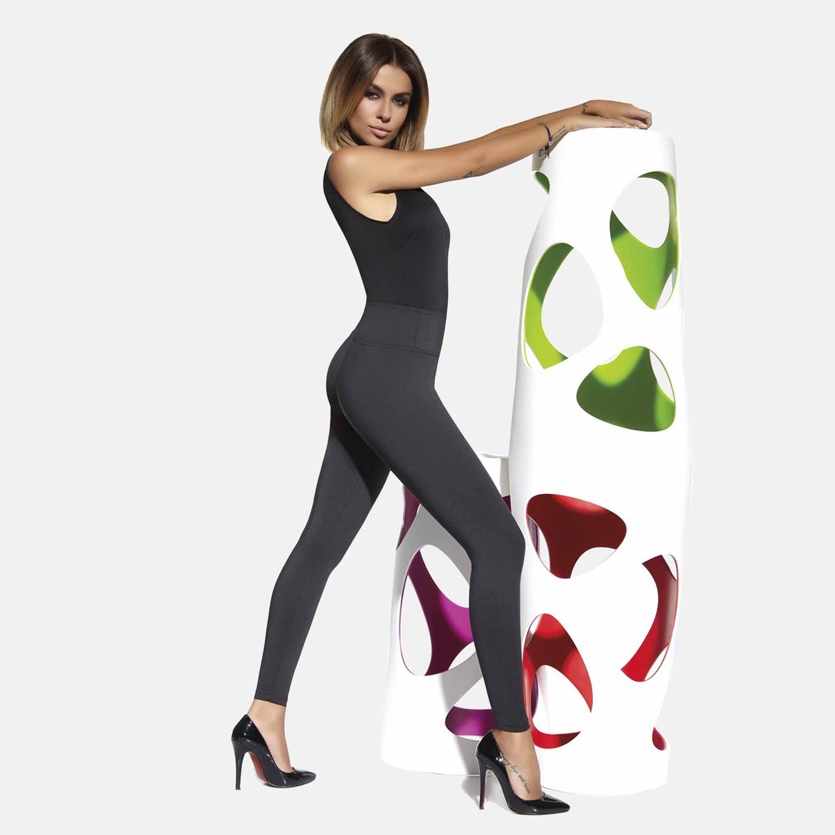 Legginsy damskie czarne Bas Bleu