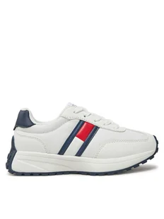 Tommy Hilfiger Sneakersy T3X9-33877-1695X336 M Biały - Buty dla chłopców - miniaturka - grafika 1