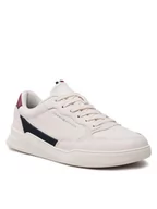 Sneakersy męskie - Tommy Hilfiger Sneakersy Elevated Cupsole Leather FM0FM04490 Biały - miniaturka - grafika 1