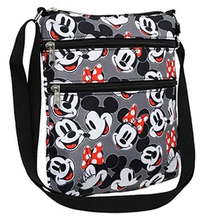 Disney Torba crossbody Myszka Miki Minnie nadruk paszport podróż, szary - Torebki damskie - miniaturka - grafika 1