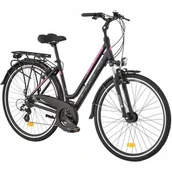 Rowery - Indiana X-Road 3.0 28 cali Damski Czarny 2023 - miniaturka - grafika 1