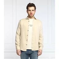 Koszule męskie - Emporio Armani Lniana koszula | Regular Fit - miniaturka - grafika 1