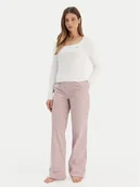 Piżamy damskie - Tommy Hilfiger Piżama UW0UW06143 Écru Regular Fit - miniaturka - grafika 1