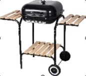 Grille - kontrast Grill węglowy na kółkach 3 póki pokrywa BBQ 1013 - miniaturka - grafika 1