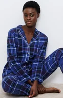 Piżamy damskie - Triumph piżama damska Boyfriend PW 01 X Checks 10225075-M008, Kolor granatowy-kratka, Rozmiar 42, Triumph - Primodo.com - miniaturka - grafika 1