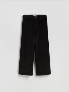 Reserved - Sztruksowe spodnie - ciemnobrązowy - Spodnie damskie - miniaturka - grafika 1