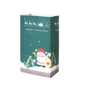 Akcesoria do pakowania - Torebka Papierowa Na Prezent Świąteczna Mikołaj X5 - miniaturka - grafika 1