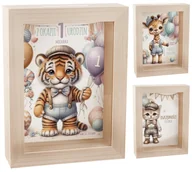 Skarbonki - SKARBONKA Drewniana na Prezent Urodziny Chrzest Komunia Św. - miniaturka - grafika 1