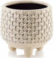 Pozostałe akcesoria do uprawy roślin - Doniczka osłonka na nóżkach kremowa 16 DEcodomi - miniaturka - grafika 1