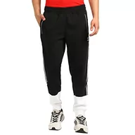 Spodenki męskie - adidas Męskie spodnie kompresyjne SST Fleece Tp, czarny/biały, L, czarny/biały, L - miniaturka - grafika 1