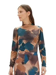 Koszulki i topy damskie - TOM TAILOR Damska koszulka z długim rękawem, 34002 - Watercolour Floral Print, XXS - grafika 1