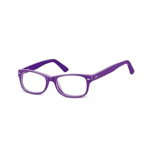 Okulary korekcyjne, oprawki, szkła - Okulary dziecięce zerówki Nerdy AK49D fioletowe - grafika 1