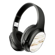 Słuchawki - Bezprzewodowe słuchawki stereo z mikrofonem Babaco wzór Marble 013 - miniaturka - grafika 1
