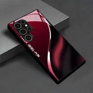 Etui i futerały do telefonów - TEMU Etui na telefon: Modne minimalistyczne gradientowe wino czerwone do czarnego wysokiej jakości kreatywne proste pełne szkło ochronne kompatybilne - miniaturka - grafika 1