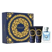 Zestawy kosmetyków damskich - Versace Pour Homme 50ml woda toaletowa+50ml balsam po goleniu+50ml żel pod prysznic - miniaturka - grafika 1