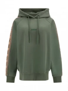 Damska bluza dresowa nierozpinana z kapturem Guess Britney Hooded - oliwkowa/khaki - GUESS - Bluzy sportowe damskie - miniaturka - grafika 1