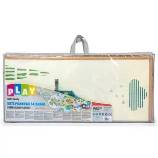 Mata piankowa MILLY MALLY Składana Play Savanna T1 197 x 177 x 1 cm - Zabawki interaktywne dla dzieci - miniaturka - grafika 1