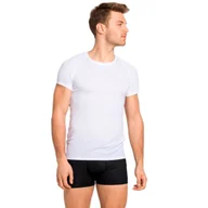Koszulki sportowe męskie - Męska koszulka termoaktywna Odlo Active F-Dry Base Layer Top white - L - miniaturka - grafika 1