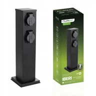 Lampy ogrodowe - Elektryczny Słupek Ogrodowy IBERI ZASILAJĄCY 4 GNIAZDA Elektryczne 230V - miniaturka - grafika 1