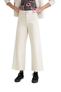 Spodnie damskie - Desigual Dżinsy damskie Denim_Awesome, biały, 34 PL - grafika 1