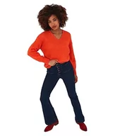 Swetry damskie - Joe Browns Damski sweter z opuszczonymi ramionami w kształcie litery V, pomarańczowy, 12, pomarańczowy, 38 - miniaturka - grafika 1
