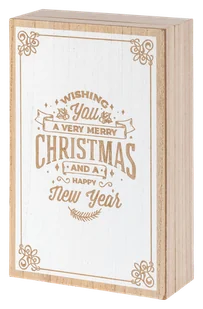 LIVARNO home Drewniany kalendarz adwentowy (Biały) - Ozdoby bożonarodzeniowe - miniaturka - grafika 1