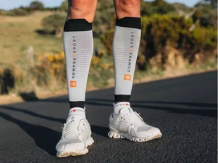 COMPRESSPORT Opaski kompresyjne na łydki R2V3 grey melange - Pozostały sprzęt i akcesoria do ćwiczeń - miniaturka - grafika 3