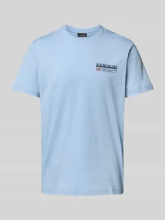 T-shirt z nadrukiem z logo model ‘KASBA’ - Koszulki męskie - miniaturka - grafika 1