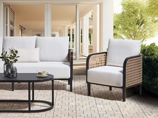 Fotel ogrodowy złamana biel MONTEFALCO - Fotele i krzesła ogrodowe - miniaturka - grafika 3