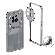 Etui i futerały do telefonów - Etui na telefon z metalową ramą rozpraszającą ciepło z pierścieniem ochronnym kamery Szary For Nothing Phone 3a Pro - miniaturka - grafika 1